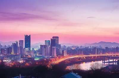 Сеул на закате, 63 корпус, река, высокое разрешение фон картинки и Фото для  бесплатной загрузки