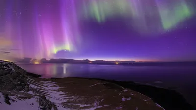 Скачать обои северное сияние, исландия, aurora borealis, northern lights,  iceland разрешение 1920x1080 #116056