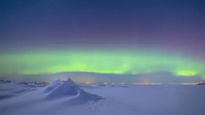 Мощное северное сияние над Ленобластью попало на фото и видео | РБК Life