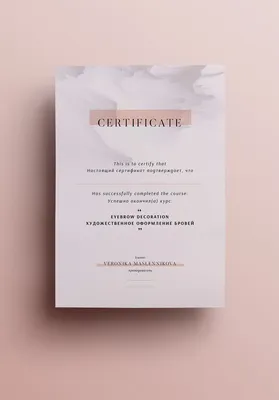 Шаблон сертификата об окончании курсов | Vizitka.com | ID24281