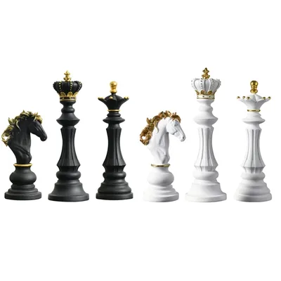 Статуя с изображением шахматной партии декор настольные украшения  художественные фигурки офисная скульптура | AliExpress