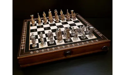 Купить Фигуры шахматные фигуры Немецкий Стаунтон №7 коричневые высокого  качества. Высокое качество - Фигуры шахматные по низкой цене