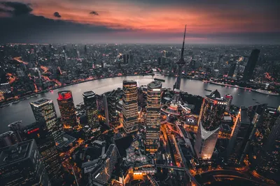 Красивые Шанхай На Закате — стоковые фотографии и другие картинки Шанхай -  Восточный Китай - Шанхай - Восточный Китай, Китай, Линия горизонта - iStock