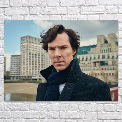 Плакат \"Шерлок Холмс на фоне Лондона, Sherlock\", 43×60см (ID#1616604494),  цена: 190 ₴, купить на Prom.ua