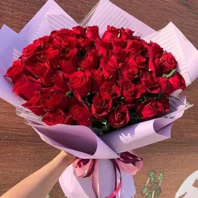 Шикарный букет из 51 розы с доставкой по Астане — Cvety.kz