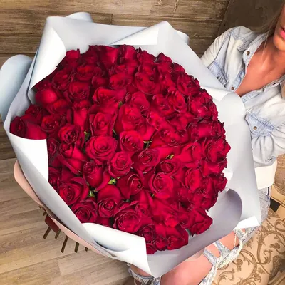 Шикарный букет 47 роз купить в Азове - Заказать с доставкой недорого