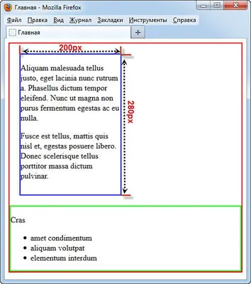 Ширина и высота в CSS