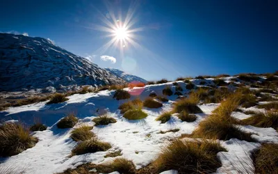 Зимняя природа Новой Зеландии, скачать 1920х1200 обои для рабочего стола,  картинки, фото, 1920x1200.