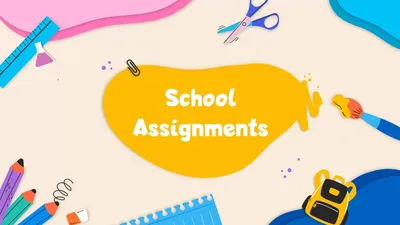 School Assignments PowerPoint Template | Slidebazaar