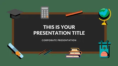 Онлайн школа - бесплатный шаблон для PowerPoint и Google презентаций