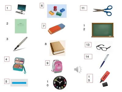 Рюкзак и школьные принадлежности, шаблон для создания презентации Powerpoint
