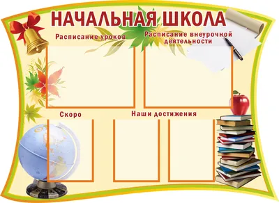 Комплект стендов Школьная визитка с карманами