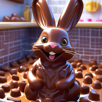 Я шоколадный заяц, я ласковый м.е…» — создано в Шедевруме