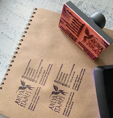 Резиновый штамп на заказ (2-ЗК) с персонализацией в Anlya Stamps
