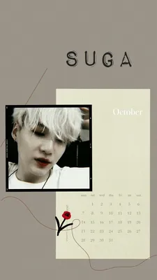 Suga Min Yoongi BTS Wallpaper Calendar
