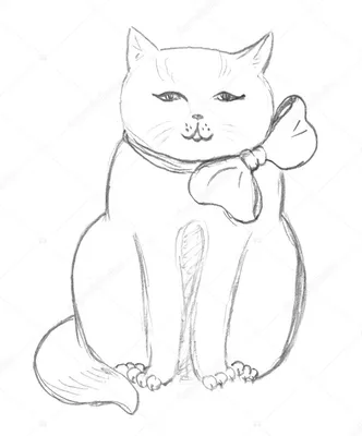 Как нарисовать сидящего кота (54 фото) » Идеи поделок и аппликаций своими  руками - Папикпро.КОМ