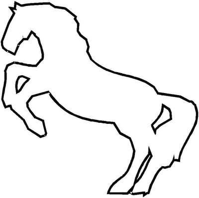 Чёрный силуэт лошади, стоящей …» — создано в Шедевруме