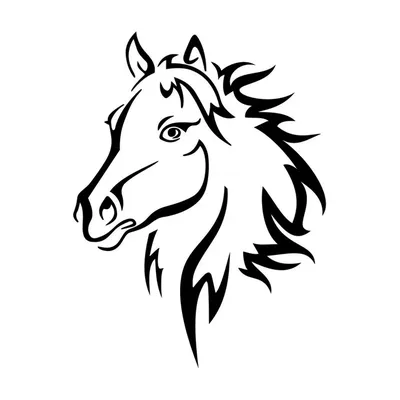 силуэт лошади в черном и белом PNG , лошадь клипарт черно белый, все тело,  Силуэт PNG картинки и пнг рисунок для бесплатной загрузки