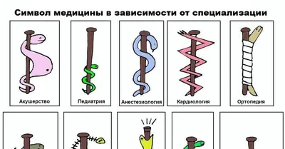 Символ медицины в зависимости от специализации | Пикабу