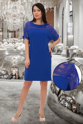 Синее платье -рубаха с интересным принтом. в магазине «Sara Boso» на  Ламбада-маркете