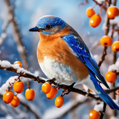 Картинки Птичка, на ветке, рябина, синичка, снег, ягоды - обои 1920x1080,  картинка №51744