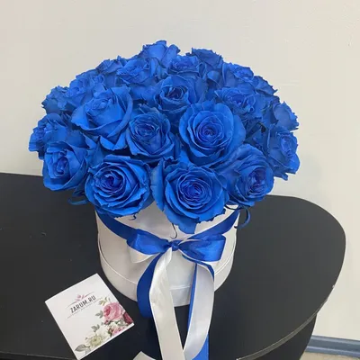Синие розы с окантовкой от 19 шт. за 7 690 руб. | Бесплатная доставка  цветов по Москве