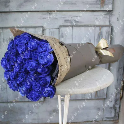Голубые розы цена 6 250 грн купить букет с доставкой по Львову - Kvitna -  Роза Голубой, Синий
