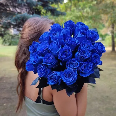 Синие розы на фото, красивые букеты с синими розами