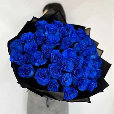 Синие розы в коробке. | ФлориНель