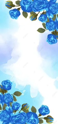 Ручная роспись синие цветы свадьба акварель роза фон Обои Изображение для  бесплатной загрузки - Pngtree