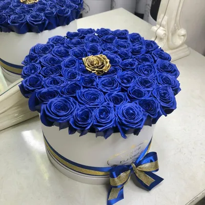 Стабилизированные цветы Гортензии, синие