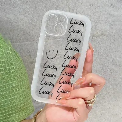 Tq4092 Lucky Pattern Print Silicone Protective Phone Case - Temu