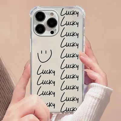 St4092 Lucky 002 (lucky And Happy Face Graphic) Phone Case - Temu United  Arab Emirates
