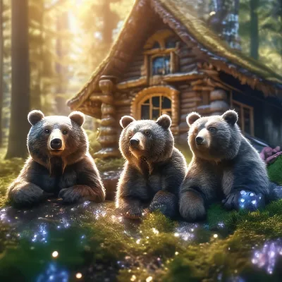Русская народная сказка три медведя…» — создано в Шедевруме