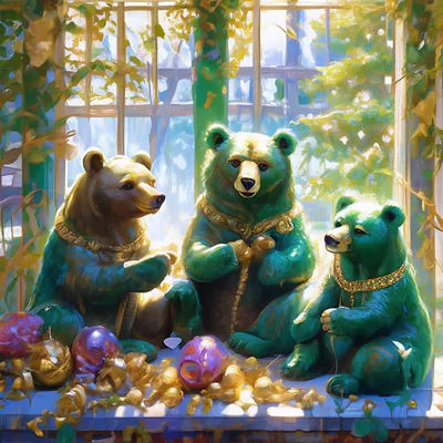 Сказка \"Три медведя\" - игры из фетра