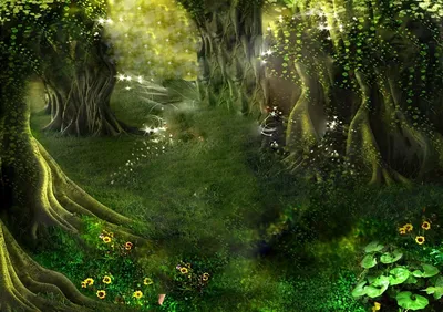 Сказочный лес фон - красивые фото