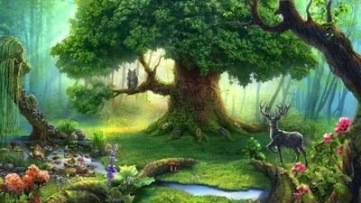 фон волшебного леса стоковое фото. изображение насчитывающей сказ -  217260958