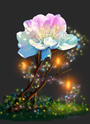 Сказочный цветок - Gif-анимация - Цветы