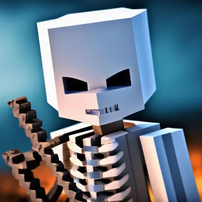Раскраска Скелет Minecraft распечатать или скачать