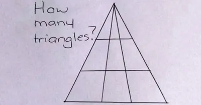 Проверка на внимательность: сколько квадратов и треугольников на картинке?  Сосчитайте! - Лайфхакер