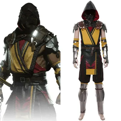 Mortal Kombat 11 Scorpion Outfit Halloween Carnival Suit Cosplay Costu