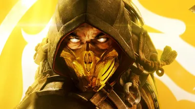 Scorpion Mask Vintage Gold With Mesh Mortal Kombat 11 - Etsy