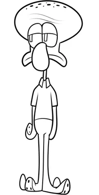 Как нарисовать Сквидварда из мультфильма «Губка Боб в 3D»
