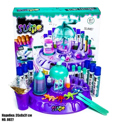 Slime Box (Набор слаймов) - сюрприз-бокс подарочный набор со слаймами,  сквишами и антистрессами - YouBox