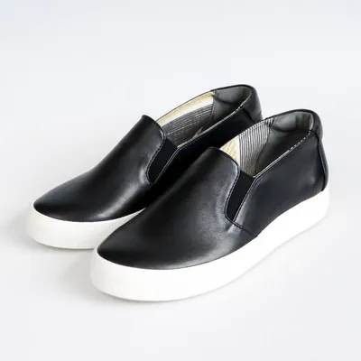 Женские кожаные слипоны Slip-On №2 Black