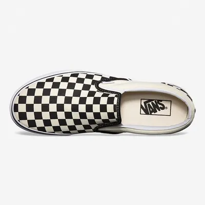 Купить слипоны vans classic slip-on blk whtchck по цене 5 890 ₽ с доставкой  по России