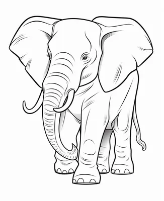 Раскраска Слон (Elephant) для детей 3, 4, 5, 6, 7, 8 лет: 26 разукрашек  распечатать