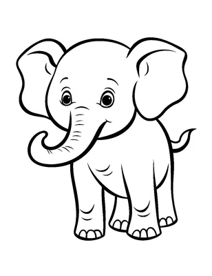 Раскраска Слон играет в мяч - распечатать бесплатно