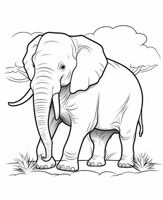 Раскраска Слон | Раскраски антистресс Животные. Сложные раскраски-антистресс  с животными.