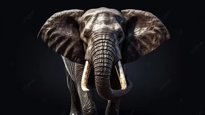 огромный слон на таинственном темном фоне в 3d, сила, слон, прочность фон  картинки и Фото для бесплатной загрузки